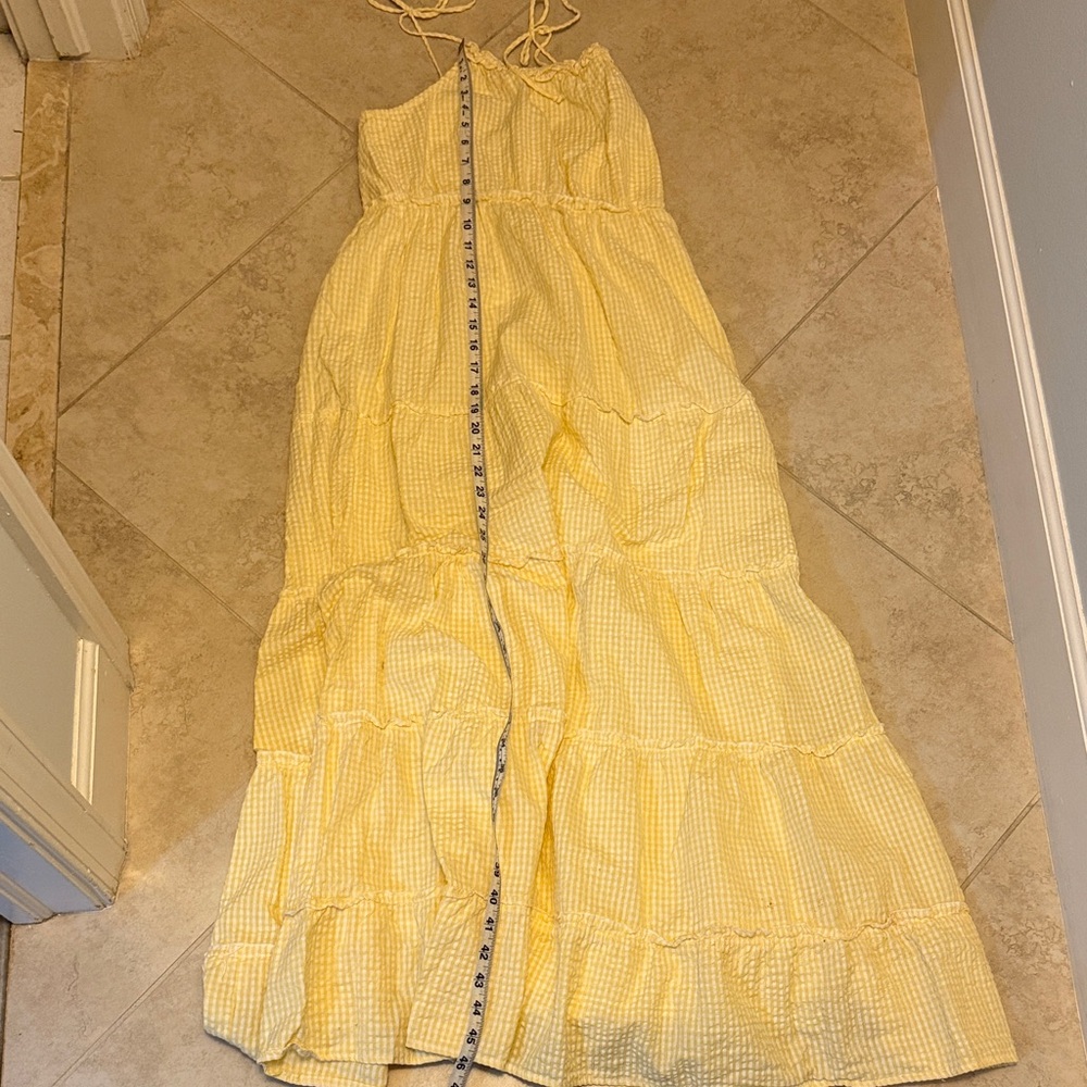 Jessica Simpson Light Yellow Tiered Maxi Dress - Picture 7 of 10